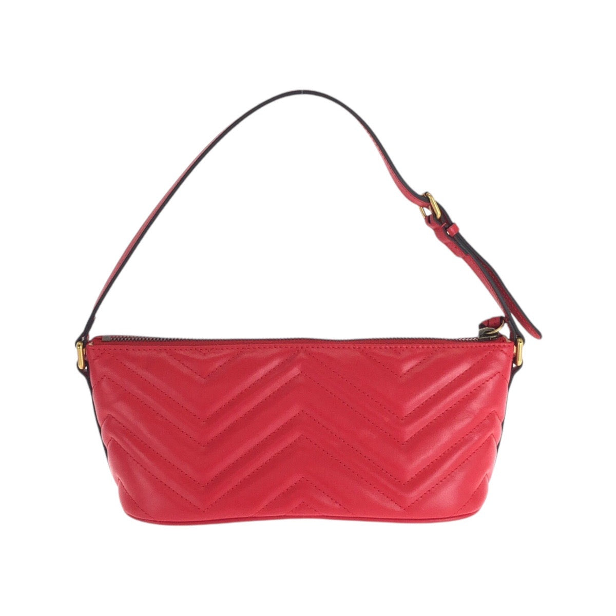 16420
GUCCI グッチ GGマーモント レッド ゴールド金具 レザー 739166 ハンドバッグ アクセサリーポーチ レディース N76