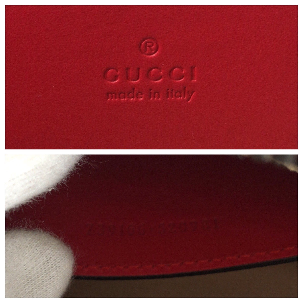 16420
GUCCI グッチ GGマーモント レッド ゴールド金具 レザー 739166 ハンドバッグ アクセサリーポーチ レディース N76