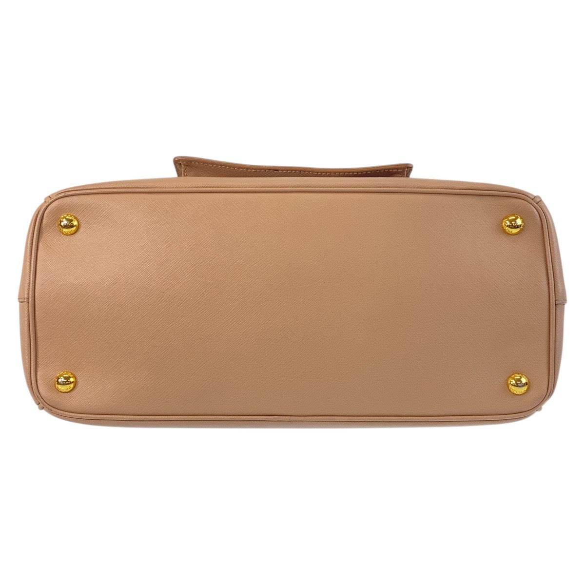 16428
PRADA プラダ サフィアーノ 三角ロゴプレート ベージュ ゴールド金具 レザー トートバッグ ハンドバッグ ショルダーバッグ 2way  レディース ABP69