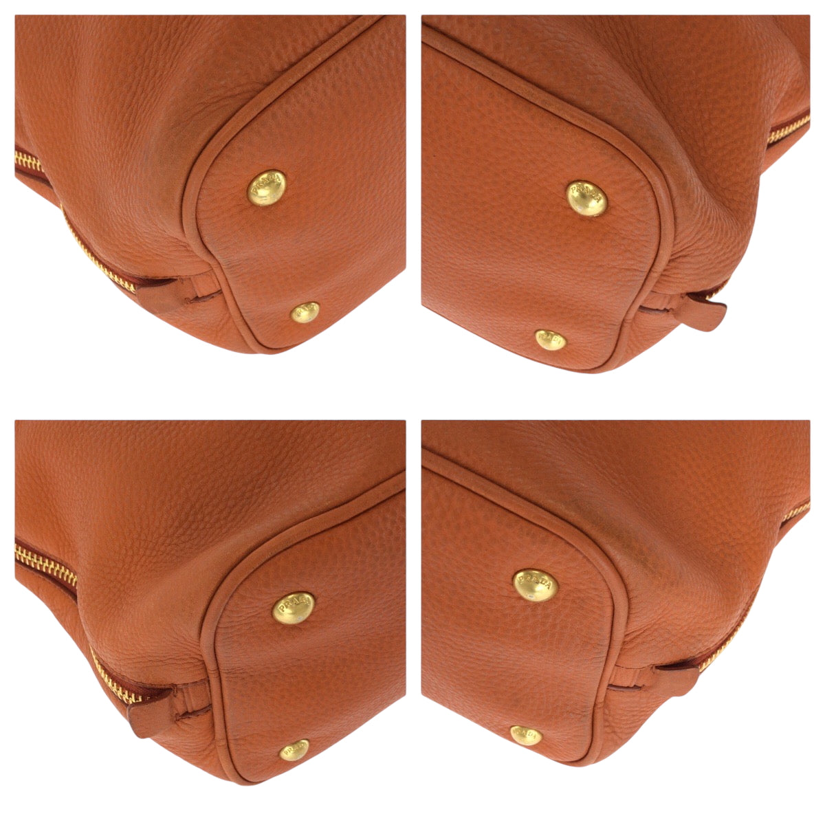 16429
PRADA プラダ ヴィッテロダイノ ロゴ オレンジ ゴールド金具 レザー BN1713 ショルダーバッグ トートバッグ 2way  レディース AB63