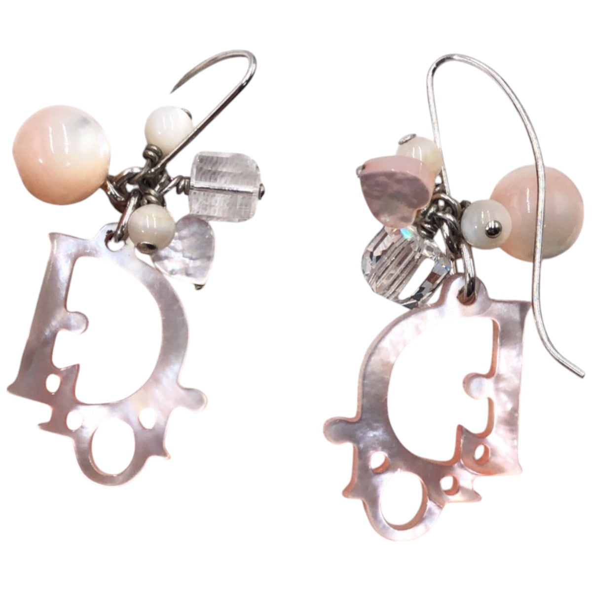 16434
Dior ディオール トロッターロゴ ピンク プラスチック ピアス  レディース A14