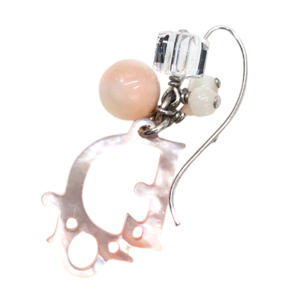 16434
Dior ディオール トロッターロゴ ピンク プラスチック ピアス  レディース A14