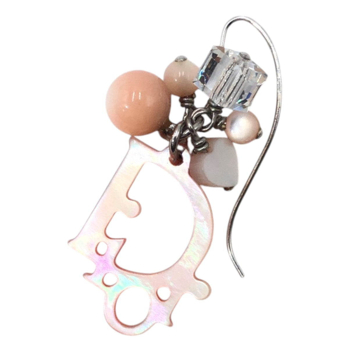 16434
Dior ディオール トロッターロゴ ピンク プラスチック ピアス  レディース A14