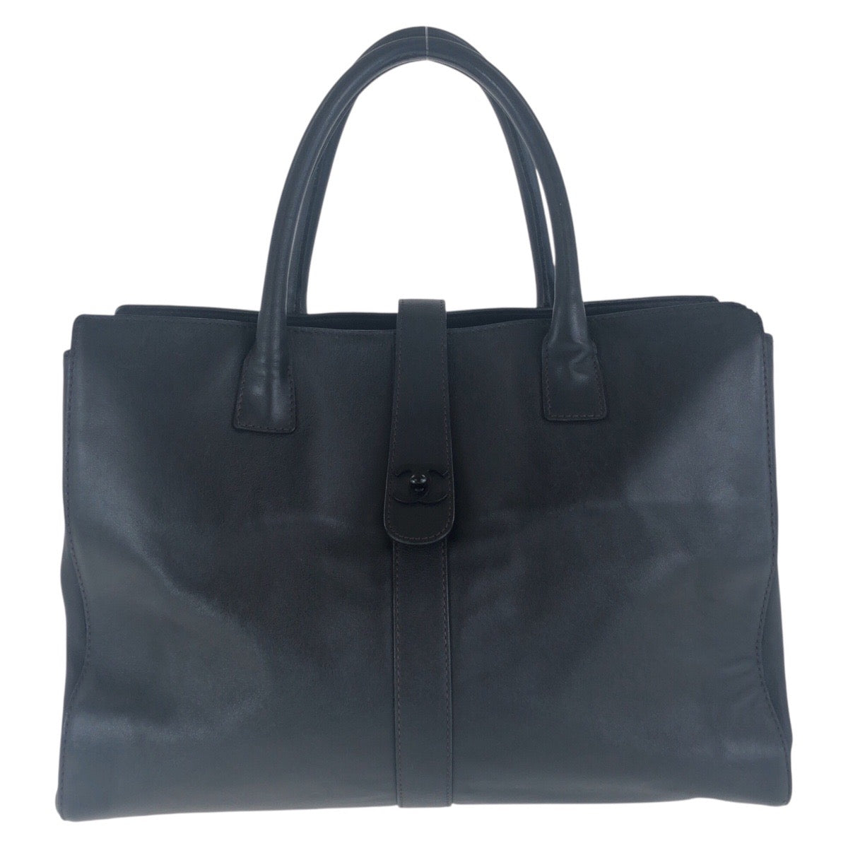 16441
CHANEL シャネル ヴィンテージ ココマーク ターンロック ブラック 黒 レザー トートバッグ ショルダーバッグ  レディース