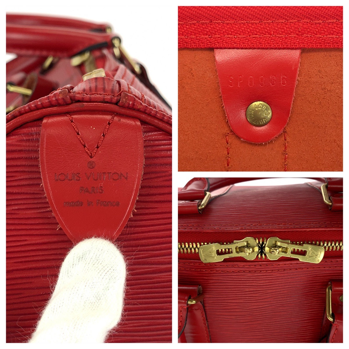 16443
LOUIS VUITTON ルイヴィトン エピ キーポル45 レッド ゴールド金具 エピレザー M42977 ハンドバッグ ボストンバッグ  レディース ABP63