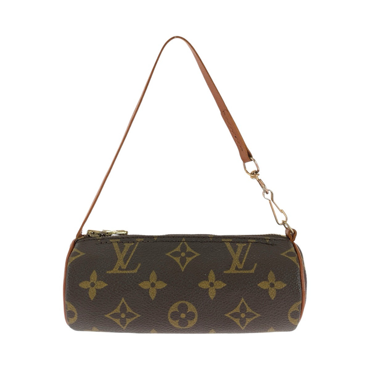 17415
LOUIS VUITTON ルイヴィトン モノグラム パピヨン ポーチのみ ブラウン ゴールド金具 PVC / レザー M51385 ハンドバッグ アクセサリーポーチ  レディース