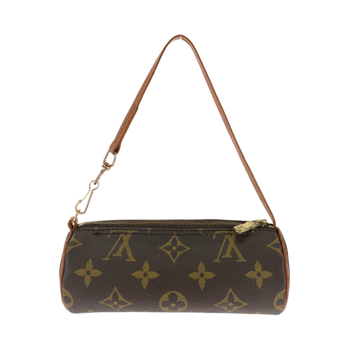17415
LOUIS VUITTON ルイヴィトン モノグラム パピヨン ポーチのみ ブラウン ゴールド金具 PVC / レザー M51385 ハンドバッグ アクセサリーポーチ  レディース