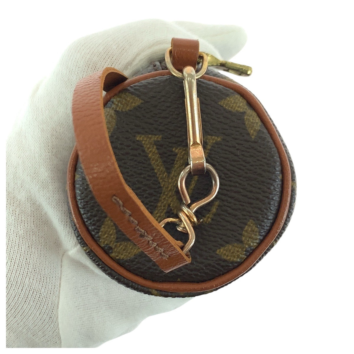 17415
LOUIS VUITTON ルイヴィトン モノグラム パピヨン ポーチのみ ブラウン ゴールド金具 PVC / レザー M51385 ハンドバッグ アクセサリーポーチ  レディース