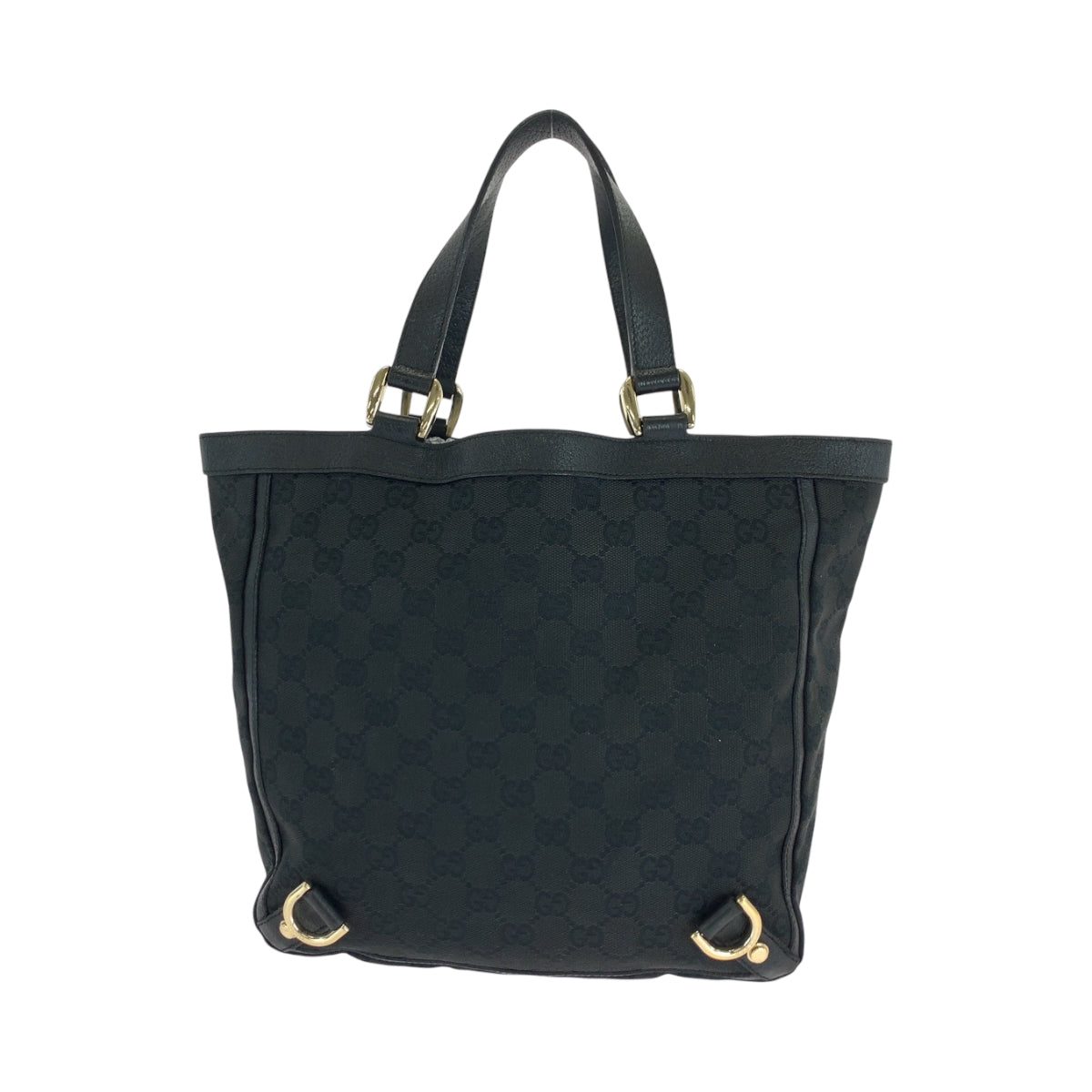 16447
GUCCI グッチ アビー ブラック 黒 ゴールド金具 GGキャンバス 130739 ハンドバッグ トートバッグ  レディース AB24