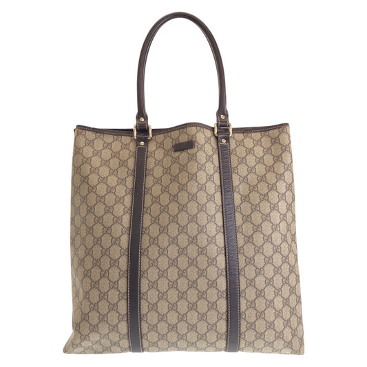 16454
GUCCI グッチ ブラウン ベージュ ゴールド金具 GGスプリームキャンバス / レザー 223668 トートバッグ ショルダーバッグ  レディース AB32
