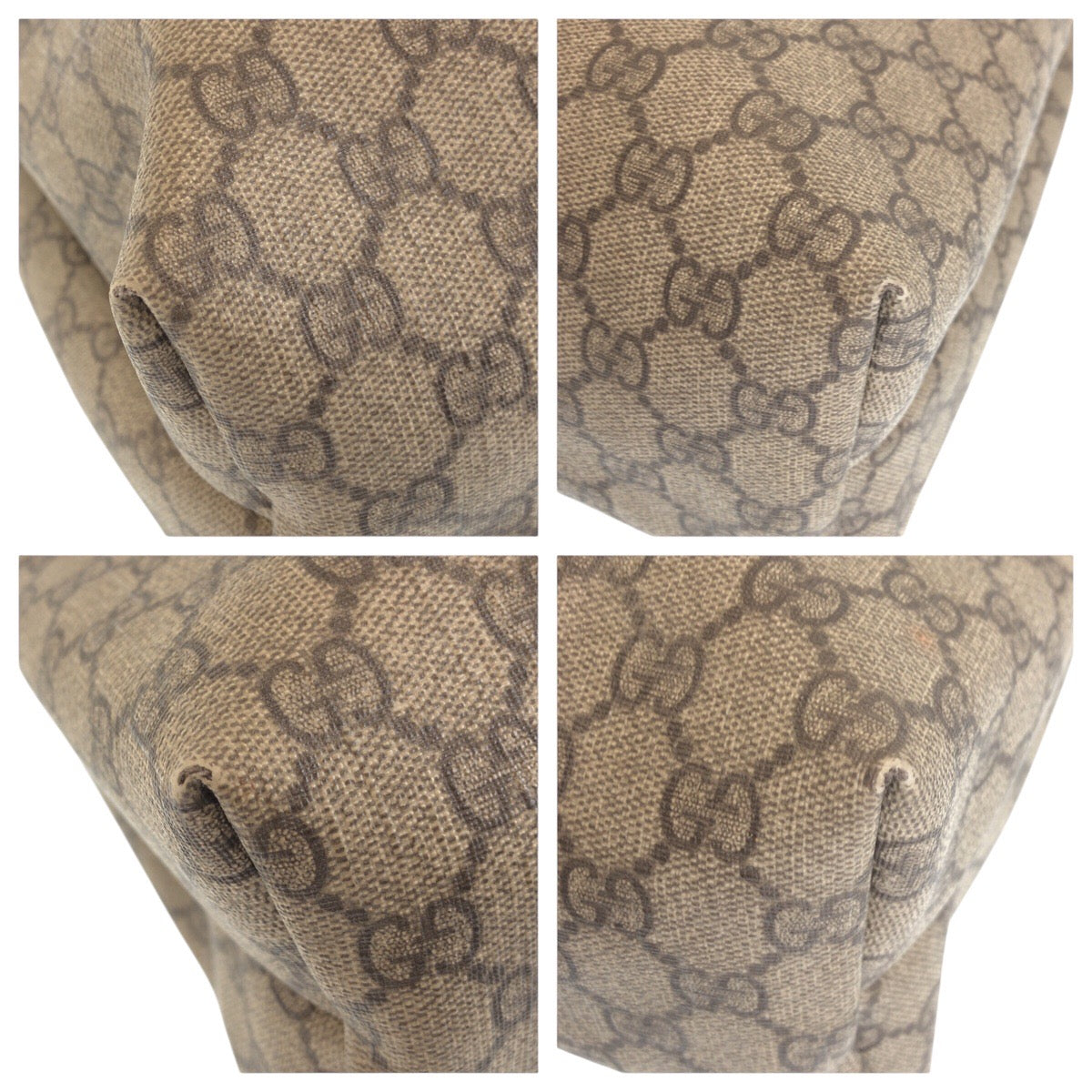 16454
GUCCI グッチ ブラウン ベージュ ゴールド金具 GGスプリームキャンバス / レザー 223668 トートバッグ ショルダーバッグ  レディース AB32