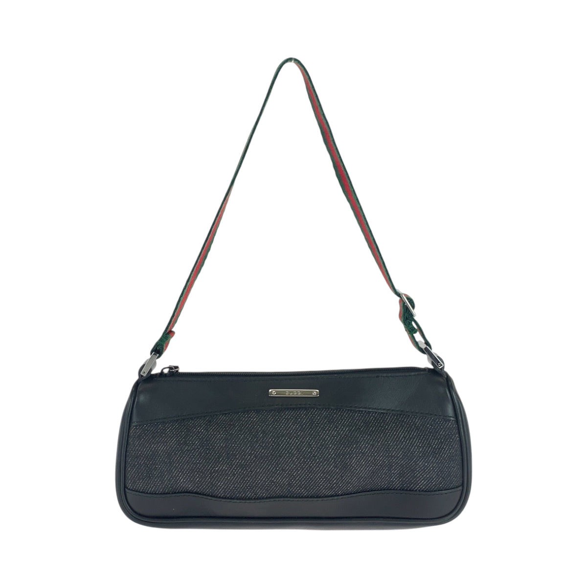 16455
GUCCI グッチ シェリーライン ブラック 黒 シルバー金具 キャンバス / レザー 92320 ハンドバッグ アクセサリーポーチ  レディース A39