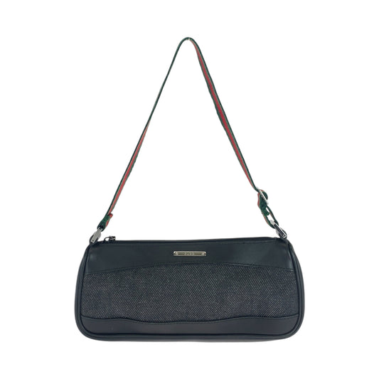 16455
GUCCI グッチ シェリーライン ブラック 黒 シルバー金具 キャンバス / レザー 92320 ハンドバッグ アクセサリーポーチ  レディース A39