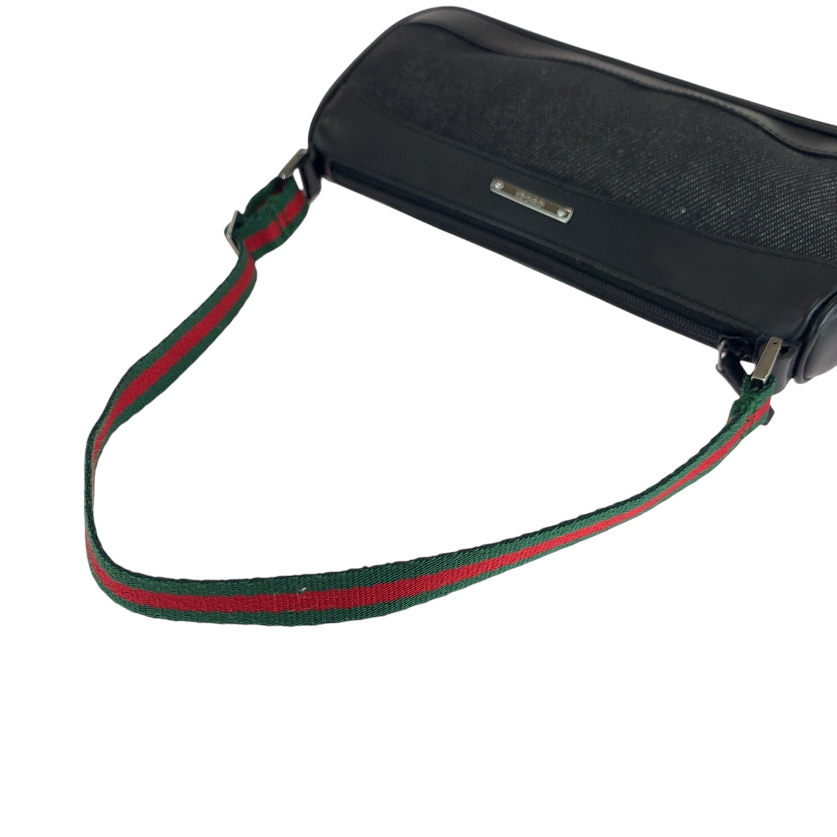 16455
GUCCI グッチ シェリーライン ブラック 黒 シルバー金具 キャンバス / レザー 92320 ハンドバッグ アクセサリーポーチ  レディース A39