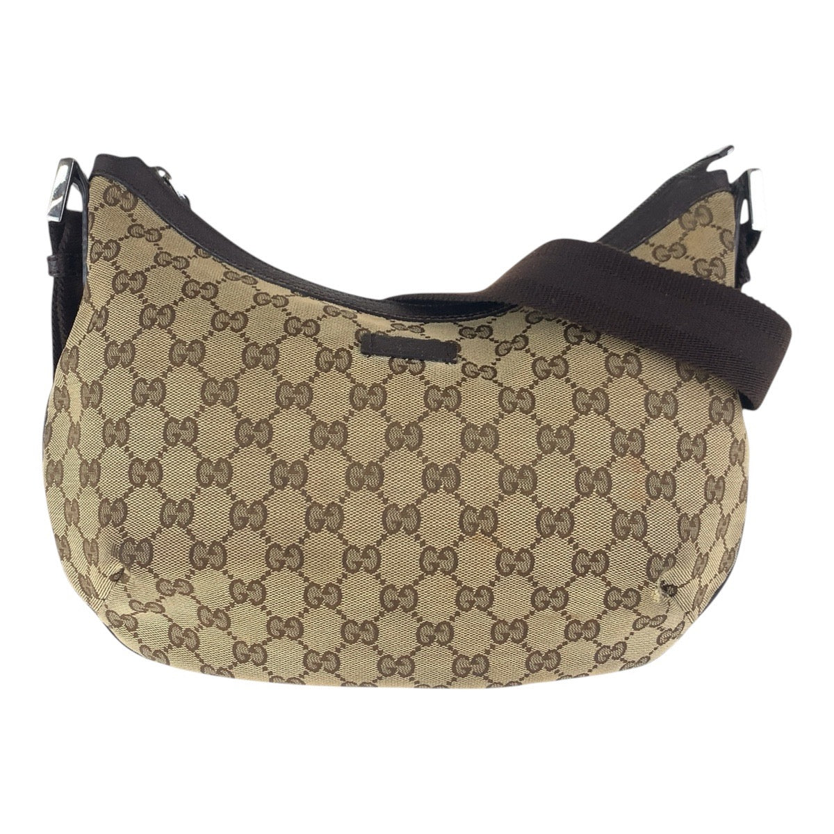 16462
GUCCI グッチ ベージュ ブラウン  GGキャンバス / レザー 181092 ショルダーバッグ メッセンジャーバッグ  レディース AB33