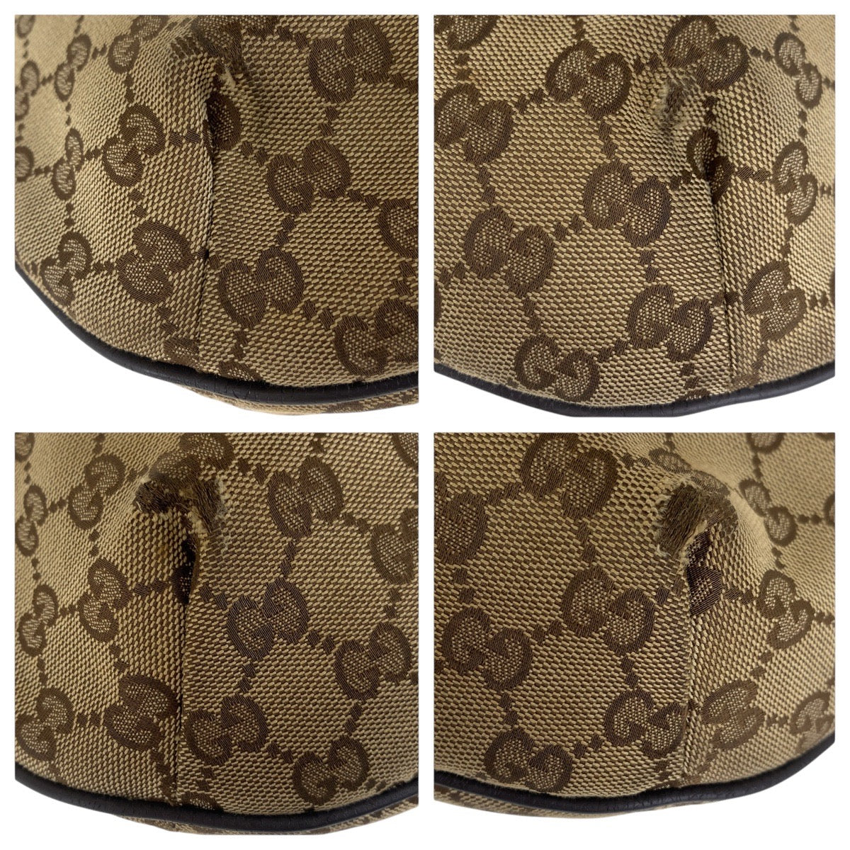 16462
GUCCI グッチ ベージュ ブラウン  GGキャンバス / レザー 181092 ショルダーバッグ メッセンジャーバッグ  レディース AB33