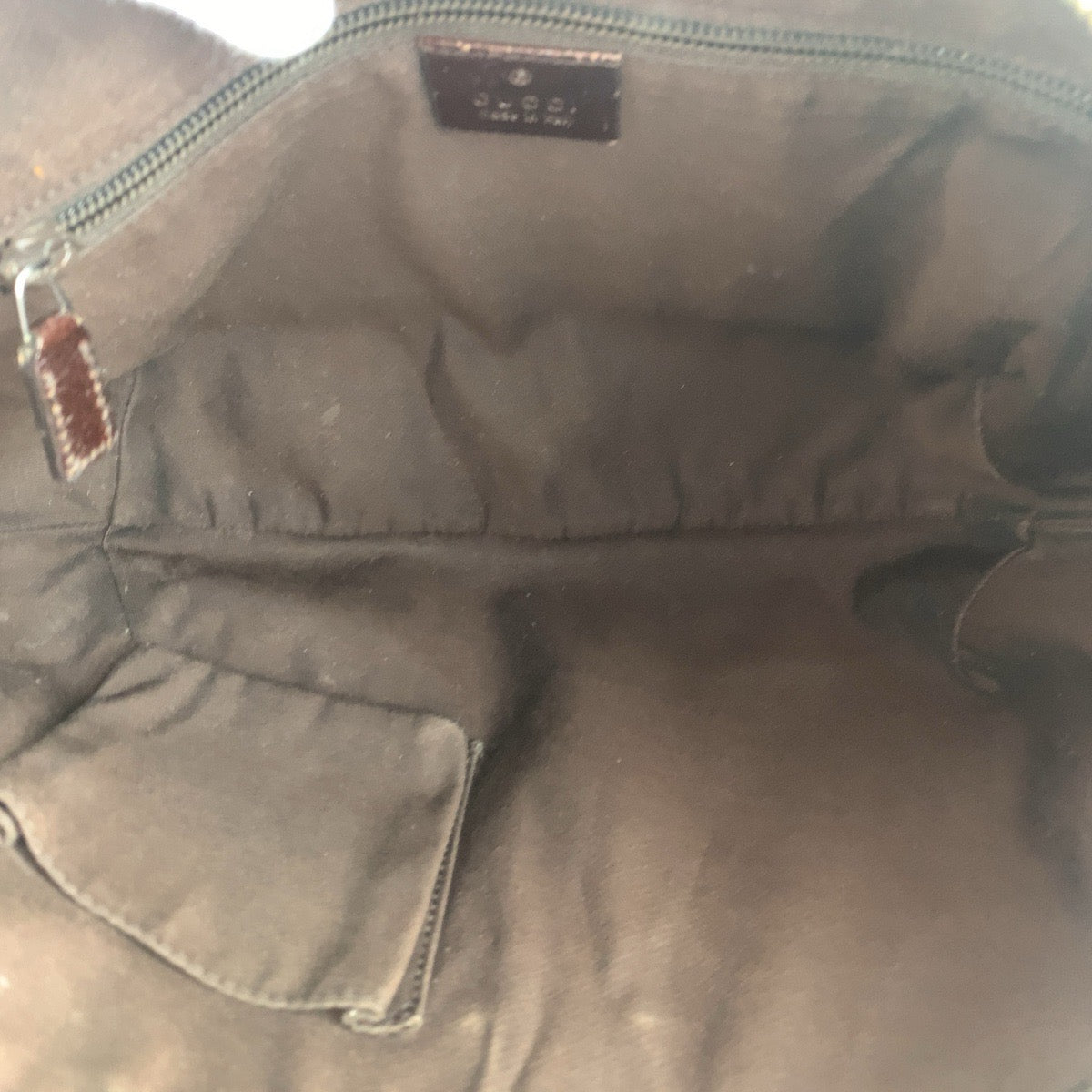 16462
GUCCI グッチ ベージュ ブラウン  GGキャンバス / レザー 181092 ショルダーバッグ メッセンジャーバッグ  レディース AB33