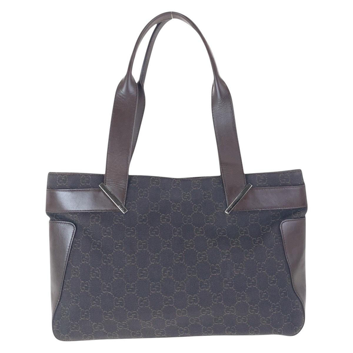 16463
GUCCI グッチ ブラウン GGキャンバス / レザー 73983 トートバッグ ショルダーバッグ  レディース AB24