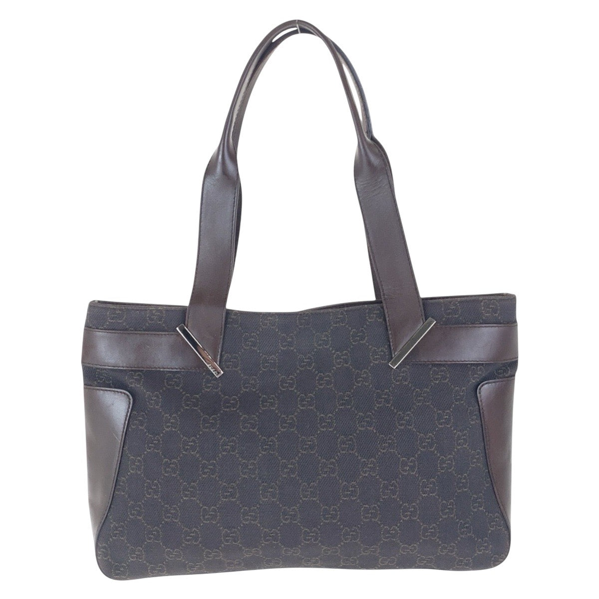 16463
GUCCI グッチ ブラウン GGキャンバス / レザー 73983 トートバッグ ショルダーバッグ  レディース AB24