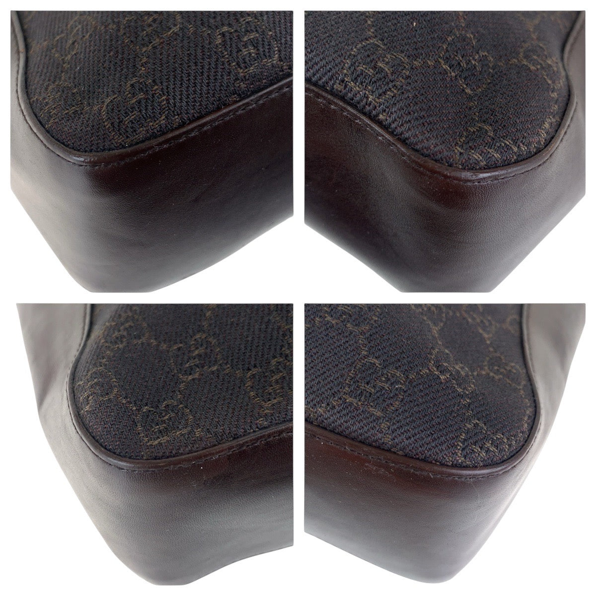 16463
GUCCI グッチ ブラウン GGキャンバス / レザー 73983 トートバッグ ショルダーバッグ  レディース AB24