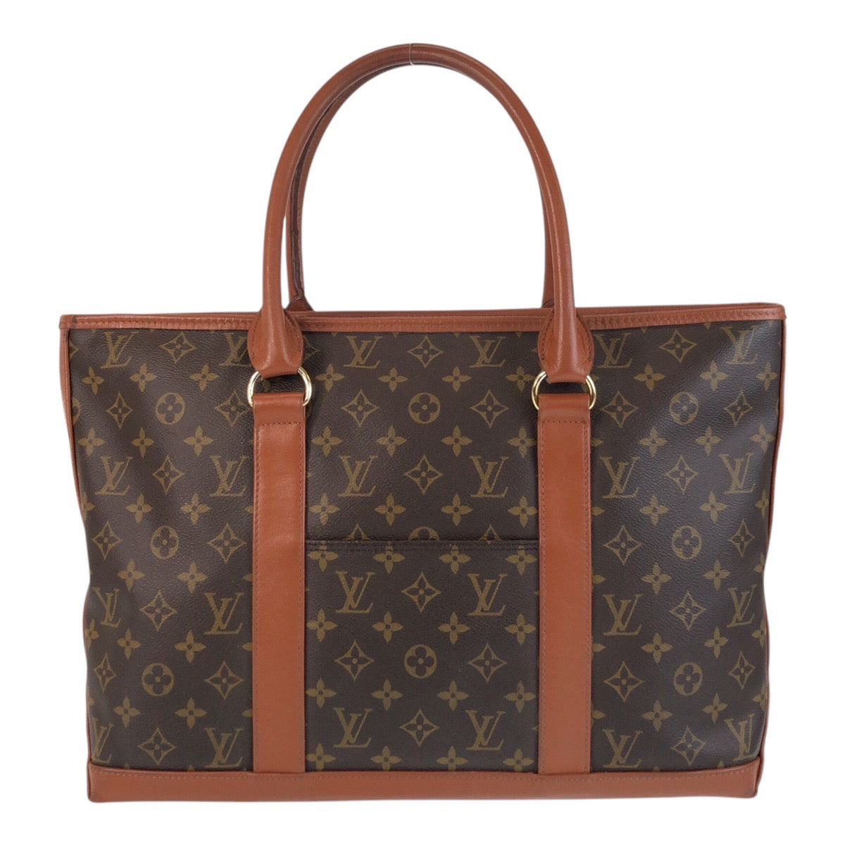 16466
LOUIS VUITTON ルイヴィトン モノグラム ウィークエンドPM ブラウン ゴールド金具 PVC / レザー M42425 トートバッグ ショルダーバッグ  レディース ABP42