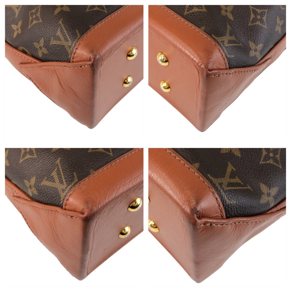16466
LOUIS VUITTON ルイヴィトン モノグラム ウィークエンドPM ブラウン ゴールド金具 PVC / レザー M42425 トートバッグ ショルダーバッグ  レディース ABP42