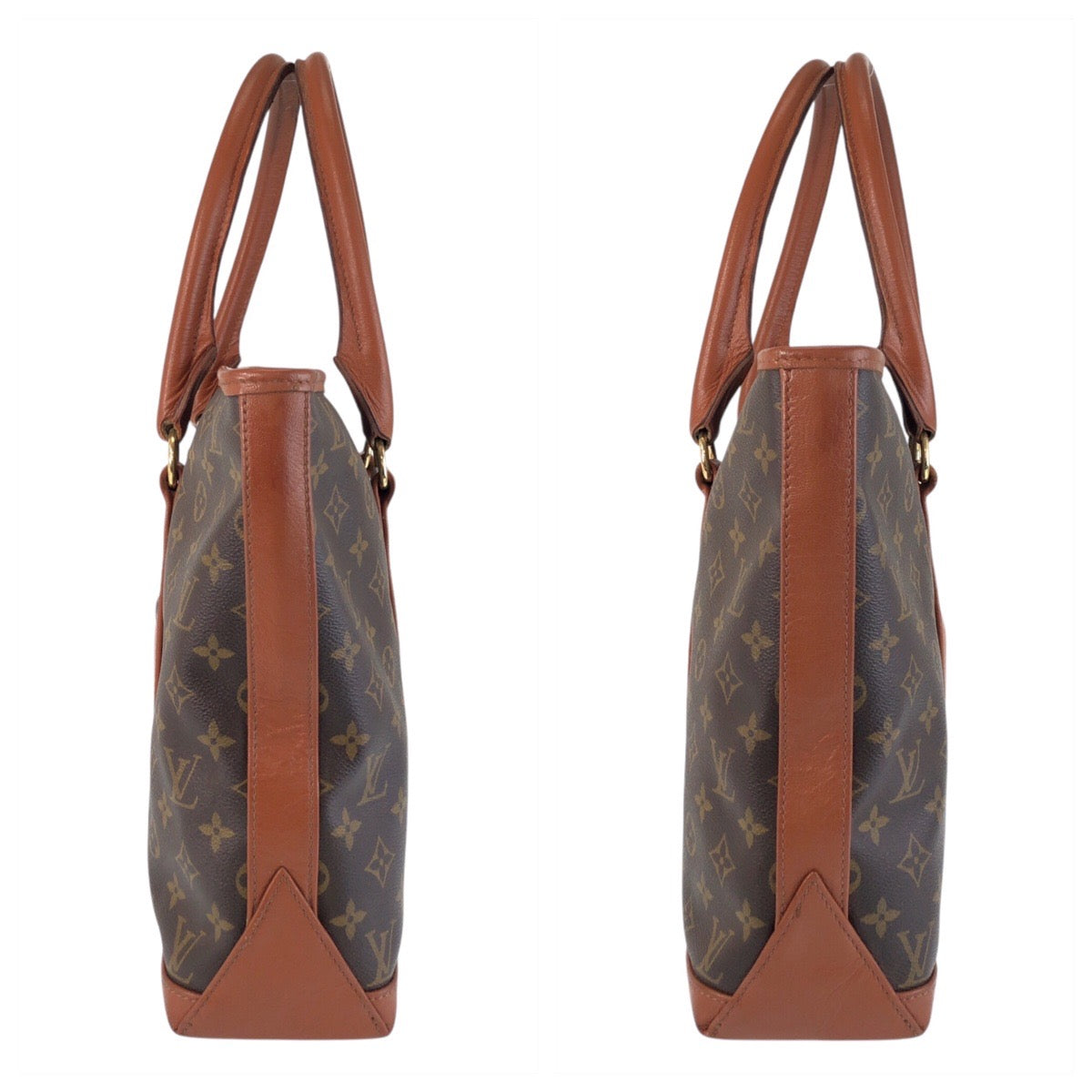 16466
LOUIS VUITTON ルイヴィトン モノグラム ウィークエンドPM ブラウン ゴールド金具 PVC / レザー M42425 トートバッグ ショルダーバッグ  レディース ABP42