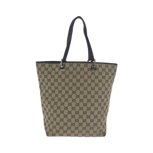 16467
GUCCI グッチ ブラウン ベージュ シルバー金具 GGキャンバス 31243 トートバッグ ショルダーバッグ  レディース AB20