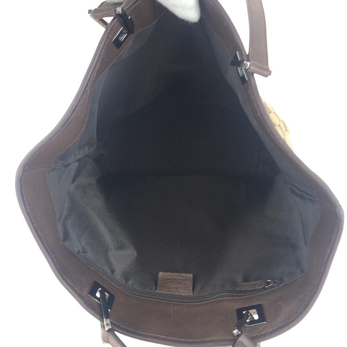 16467
GUCCI グッチ ブラウン ベージュ シルバー金具 GGキャンバス 31243 トートバッグ ショルダーバッグ  レディース AB20