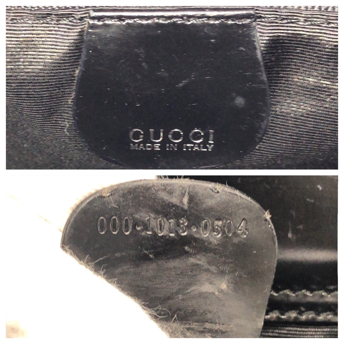 16468
GUCCI グッチ ブラック 黒 シルバー金具 パテントレザー 000 1013 0504 ハンドバッグ  レディース