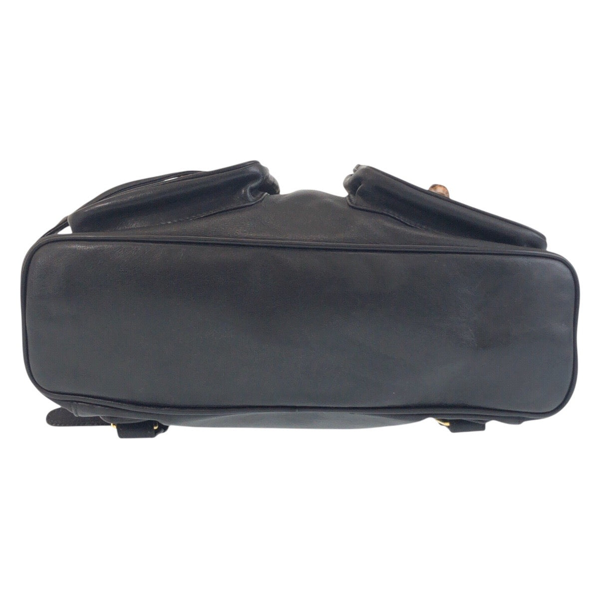 16471
GUCCI グッチ ヴィンテージ バンブー ブラック 黒 ゴールド金具 レザー 006 2040 0016 バックパック リュックサック  レディース AB40