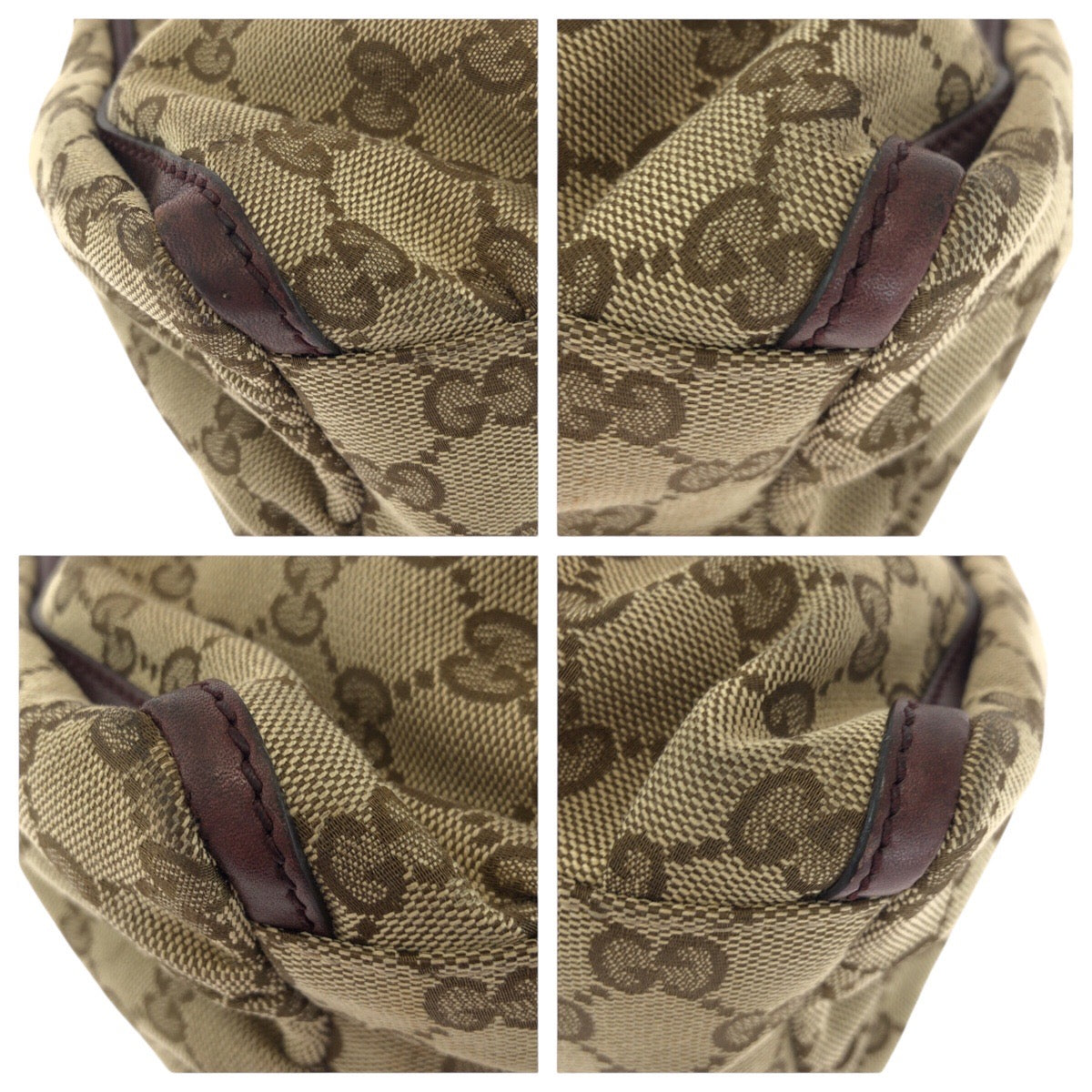 16472
GUCCI グッチ アビー ベージュ ブラウン ゴールド金具 GGキャンバス / レザー 190525 ショルダーバッグ  レディース