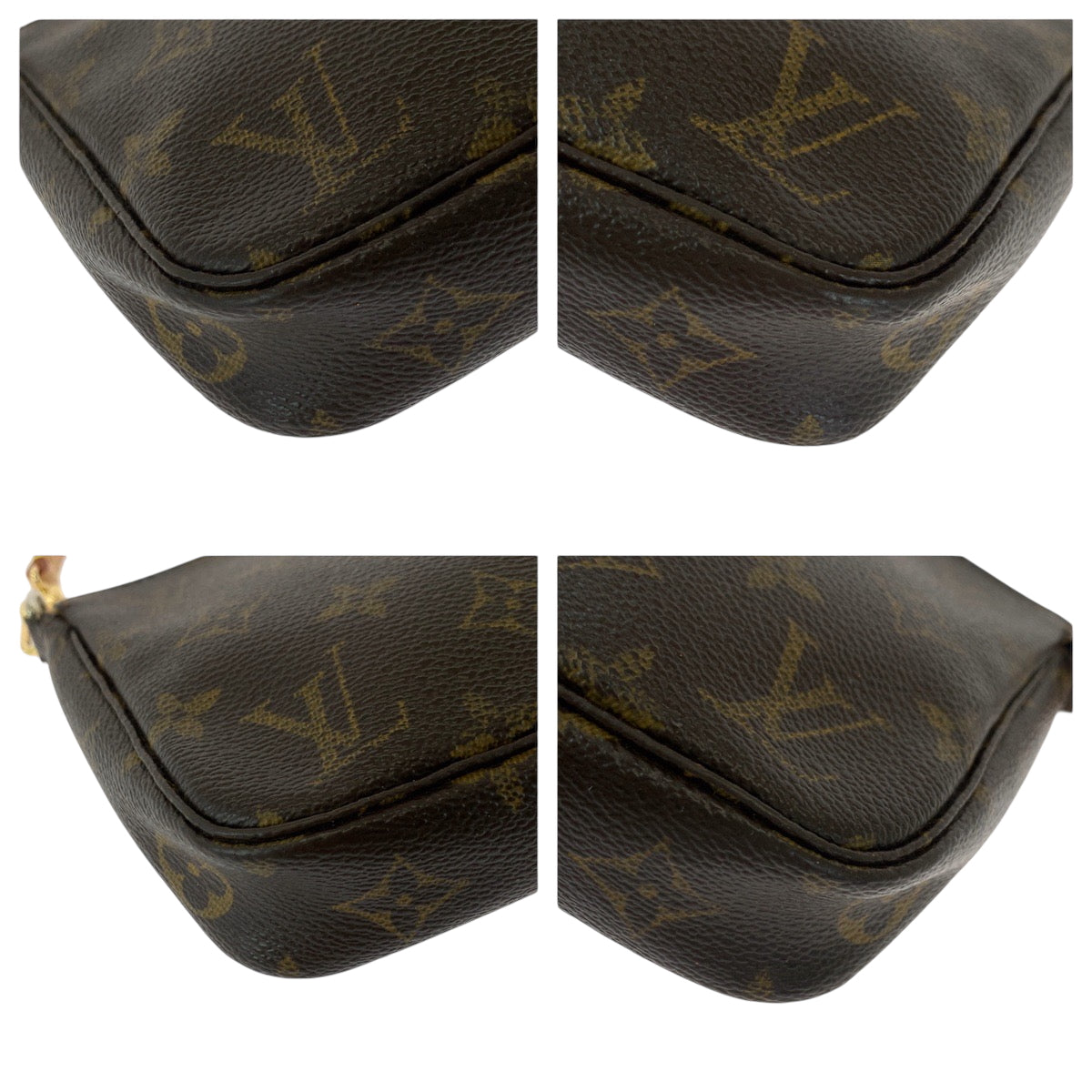 16477
LOUIS VUITTON ルイヴィトン モノグラム ポシェット アクセソワール ブラウン ベージュ ゴールド金具 PVC M40712 ショルダーバッグ アクセサリーポーチ 2way  レディース AB60