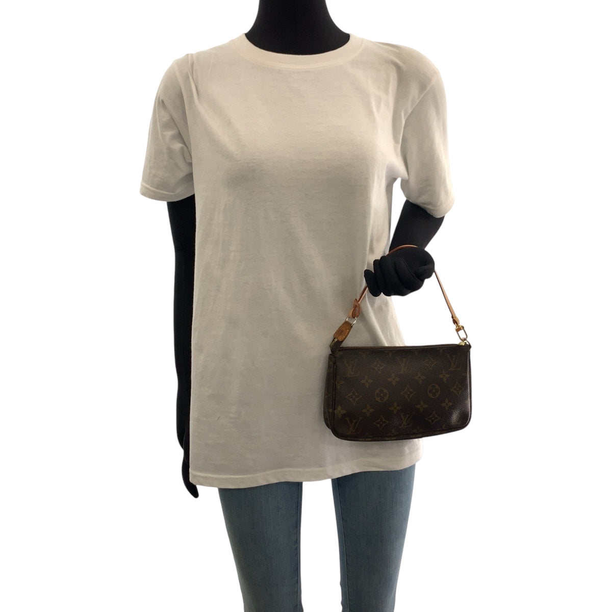 16477
LOUIS VUITTON ルイヴィトン モノグラム ポシェット アクセソワール ブラウン ベージュ ゴールド金具 PVC M40712 ショルダーバッグ アクセサリーポーチ 2way  レディース AB60