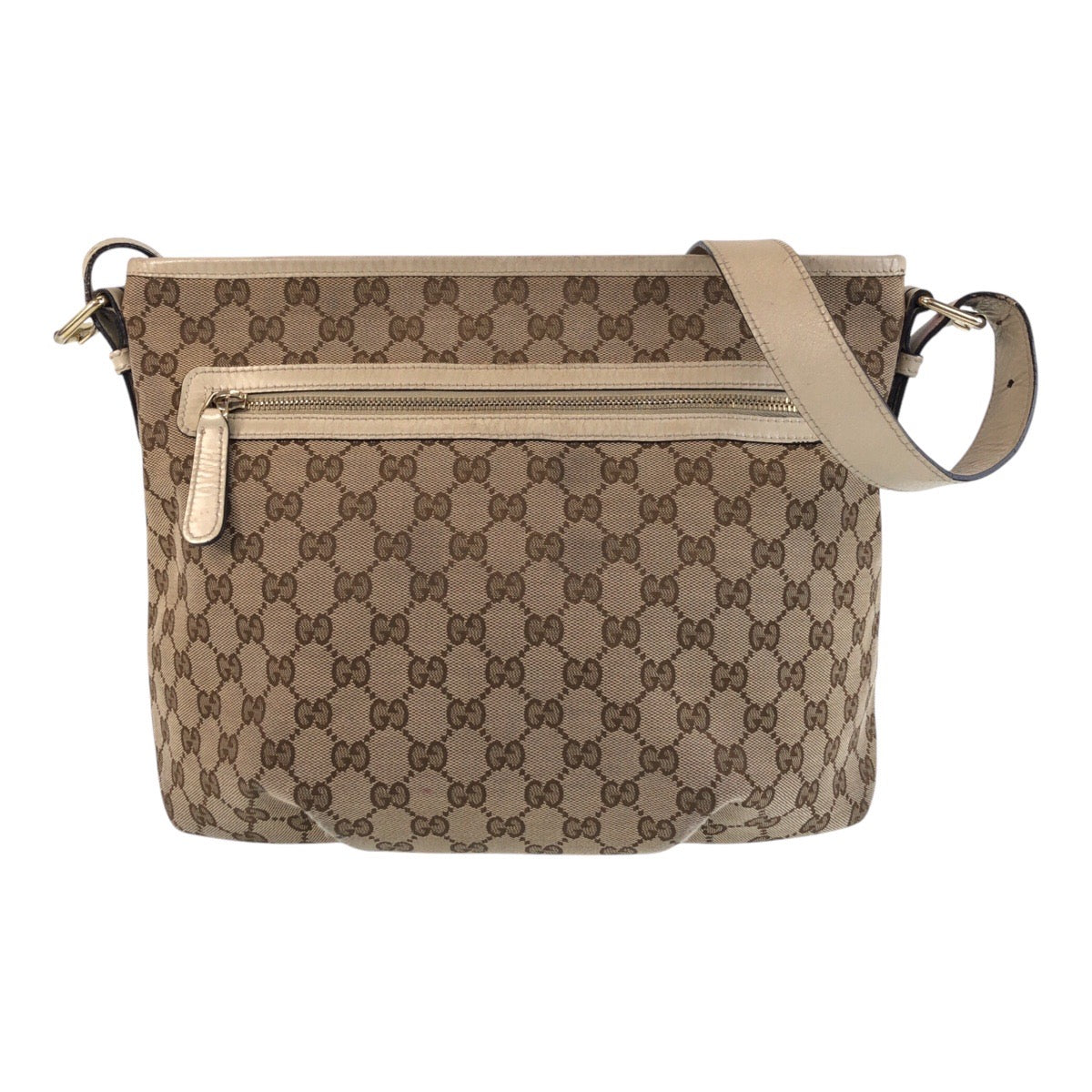 16479
GUCCI グッチ ベージュ アイボリー ゴールド金具 GGキャンバス / レザー 388930 ショルダーバッグ メッセンジャーバッグ  レディース AB35