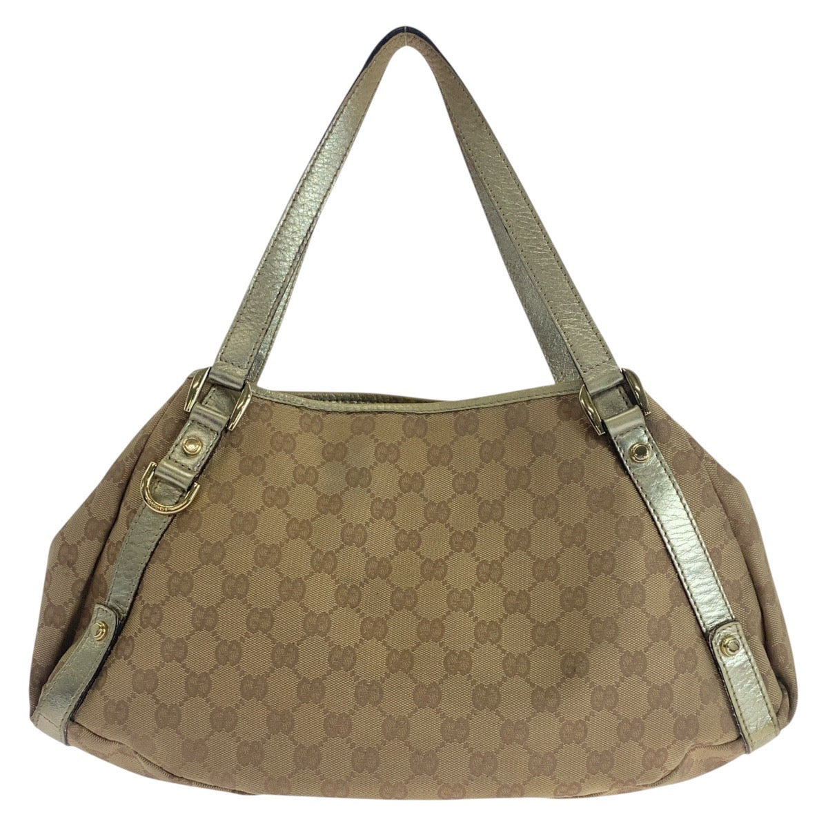 16480
GUCCI グッチ アビー ベージュ ゴールド金具 GGキャンバス / レザー 130730 ショルダーバッグ  レディース AB25