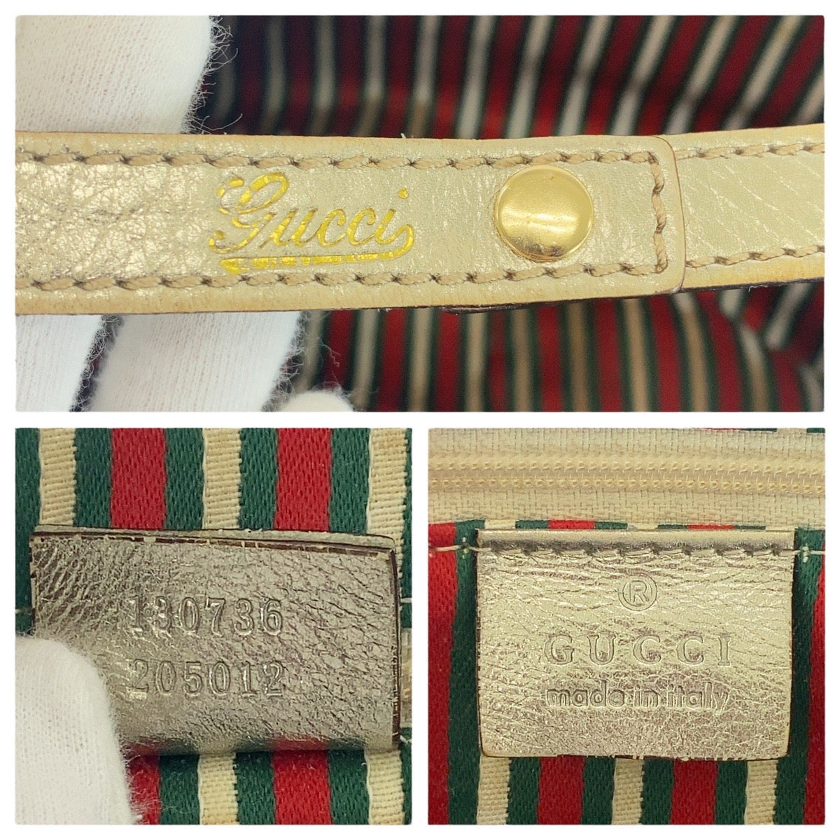 16480
GUCCI グッチ アビー ベージュ ゴールド金具 GGキャンバス / レザー 130730 ショルダーバッグ  レディース AB25