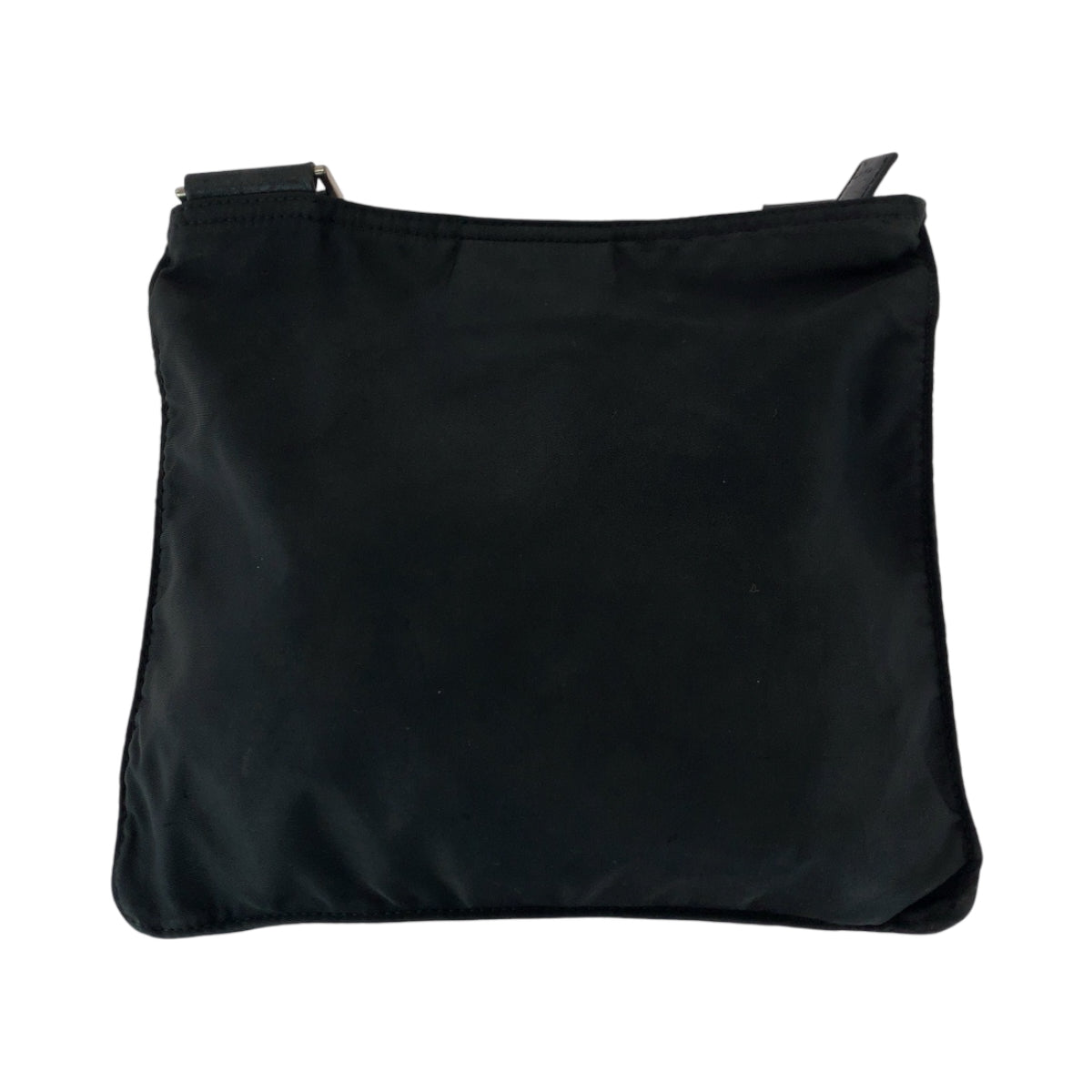 16481
PRADA プラダ テスート 三角ロゴプレート ブラック 黒 シルバー金具 ナイロン ショルダーバッグ サコッシュ  メンズ