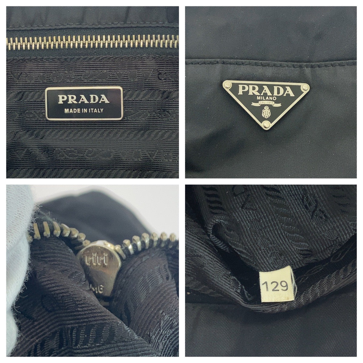 16482
PRADA プラダ テスート 三角ロゴプレート ブラック 黒 シルバー金具 ナイロン トートバッグ ハンドバッグ  レディース ABP35