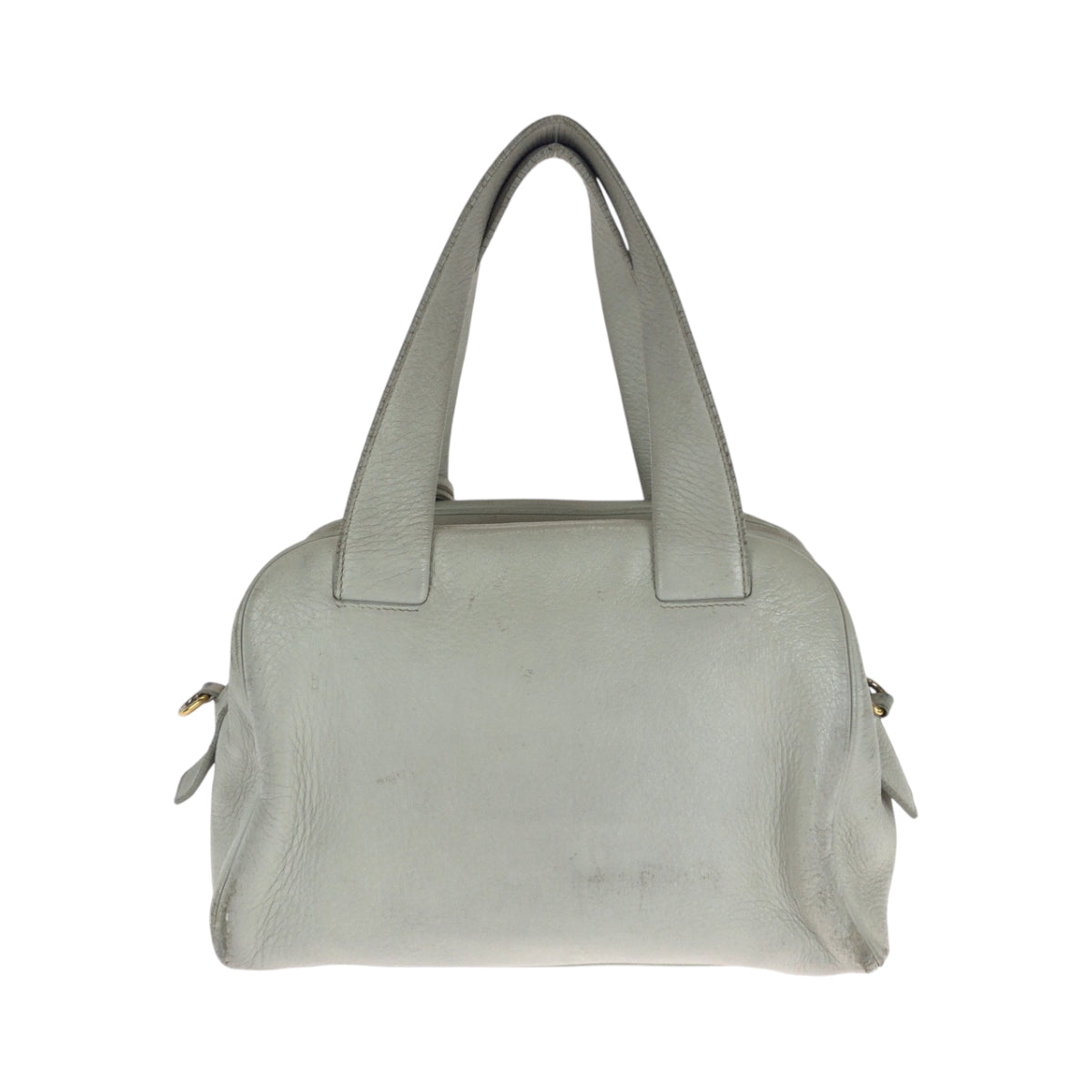 16483
PRADA プラダ ロゴ アイボリー ゴールド金具 レザー ショルダーバッグ ハンドバッグ 2way レディース AB48