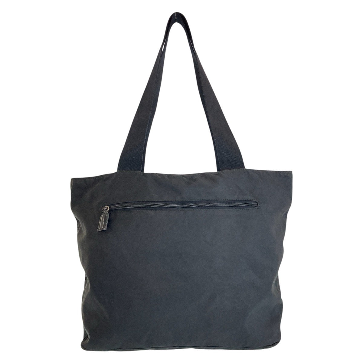 16486
PRADA プラダ テスート 三角ロゴプレート ブラック 黒 シルバー金具 ナイロン トートバッグ ショルダーバッグ  レディース AB24