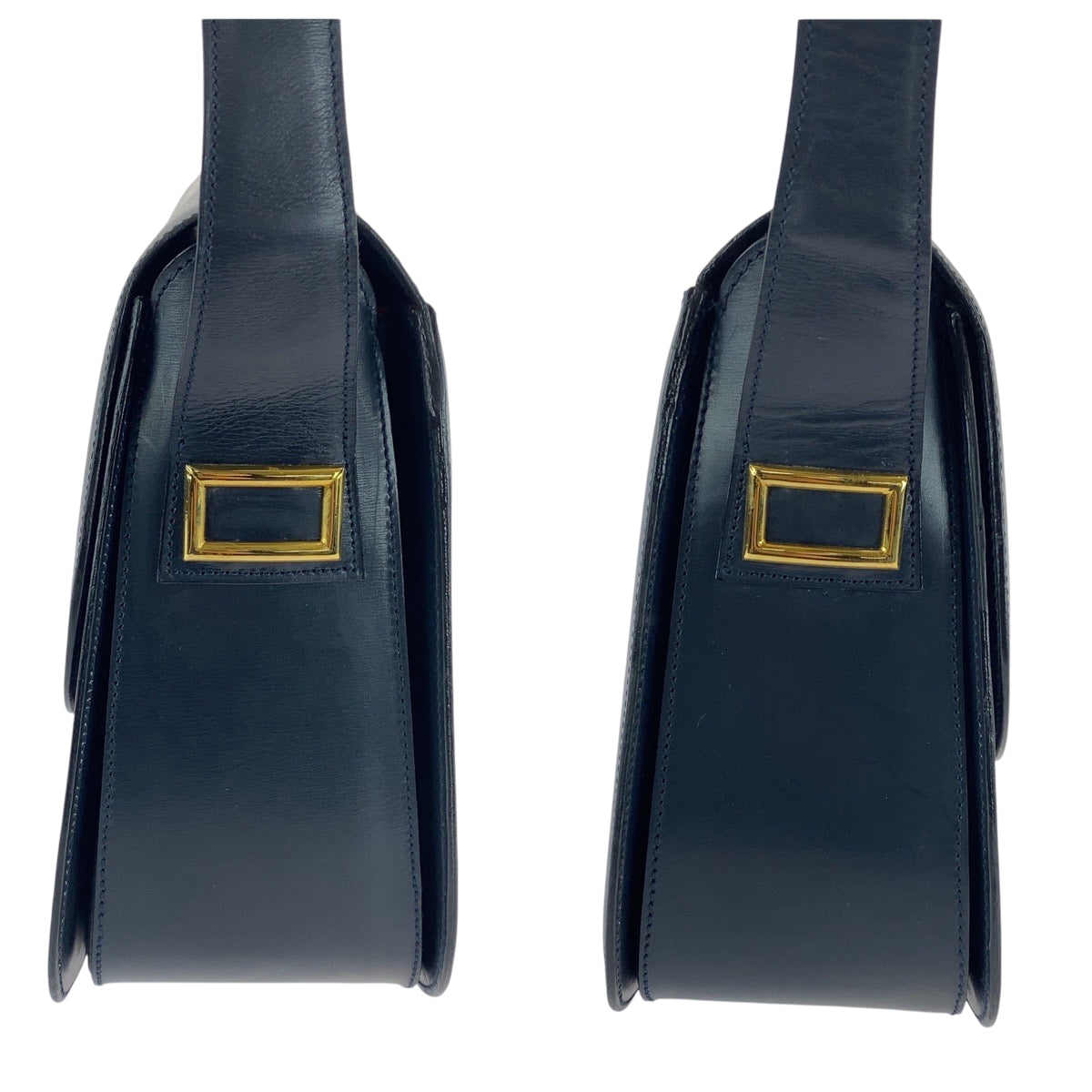 16489
CELINE セリーヌ ヴィンテージ ブラック 黒 ゴールド金具 レザー ショルダーバッグ ポシェット  レディース ABP48