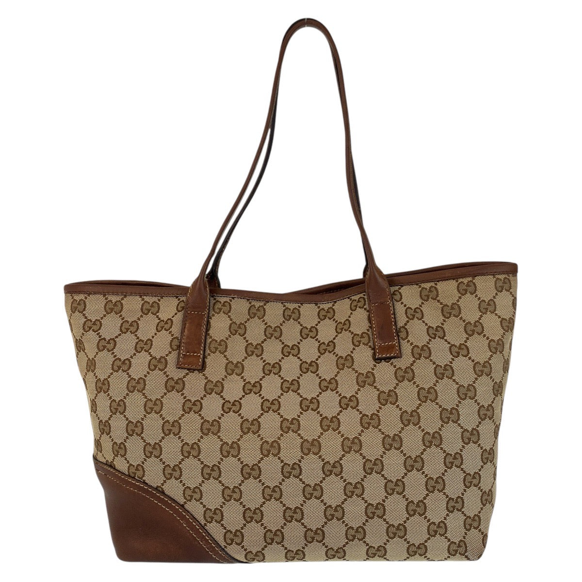 16493
GUCCI グッチ ニューブリッド ベージュ ブラウン ゴールド金具 GGキャンバス / レザー 169946 トートバッグ ショルダーバッグ  レディース ABP39