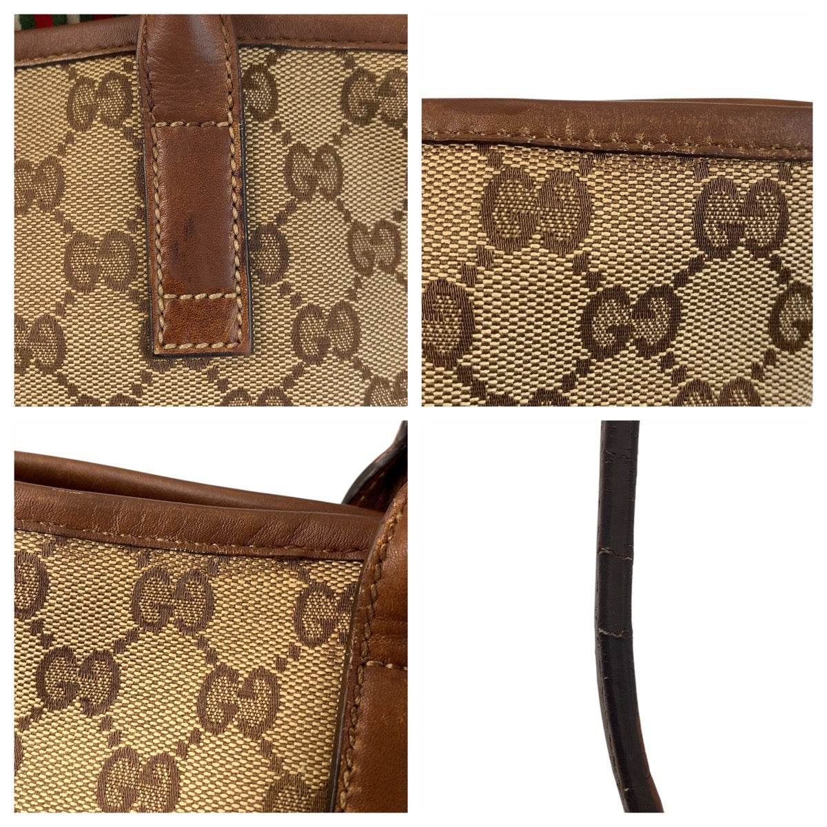 16493
GUCCI グッチ ニューブリッド ベージュ ブラウン ゴールド金具 GGキャンバス / レザー 169946 トートバッグ ショルダーバッグ  レディース ABP39