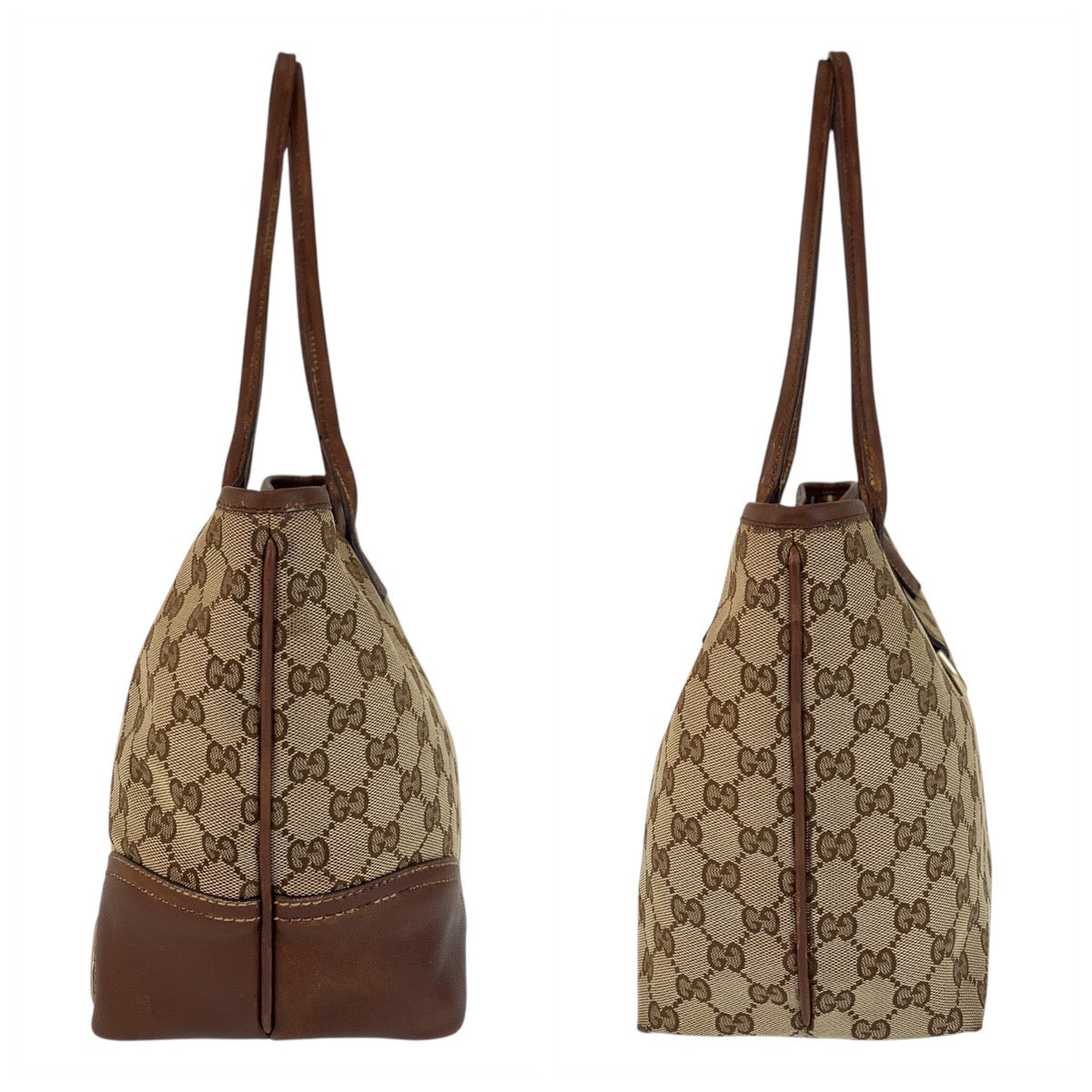 16493
GUCCI グッチ ニューブリッド ベージュ ブラウン ゴールド金具 GGキャンバス / レザー 169946 トートバッグ ショルダーバッグ  レディース ABP39