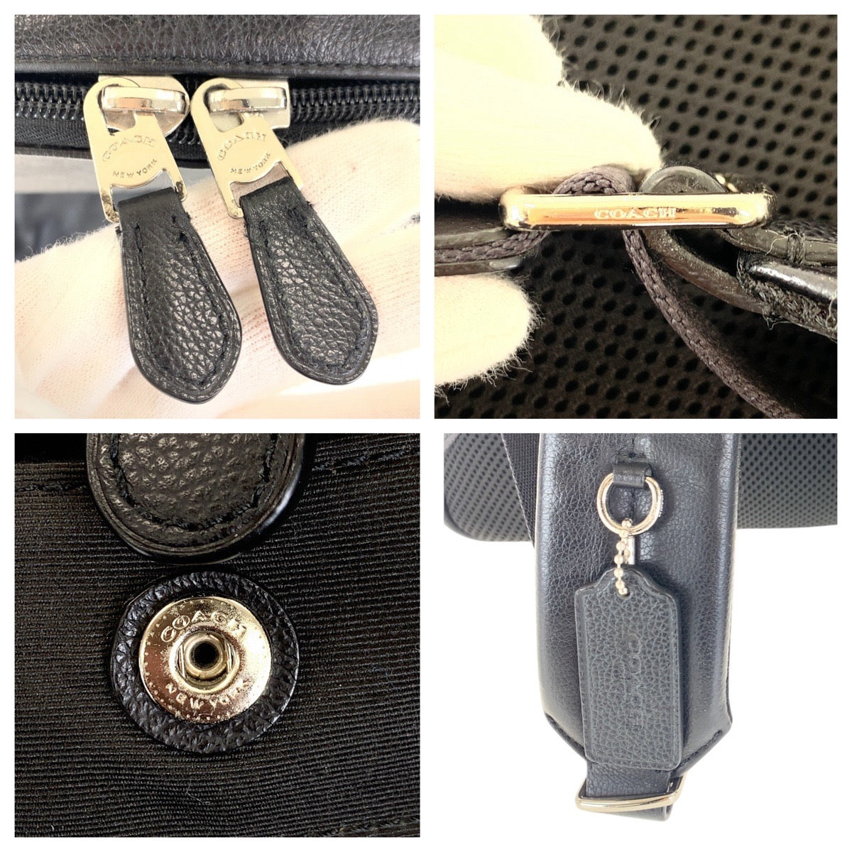 16494
COACH コーチ ブラック 黒 シルバー金具 レザー 54786 リュック バックパック  メンズ ABP19