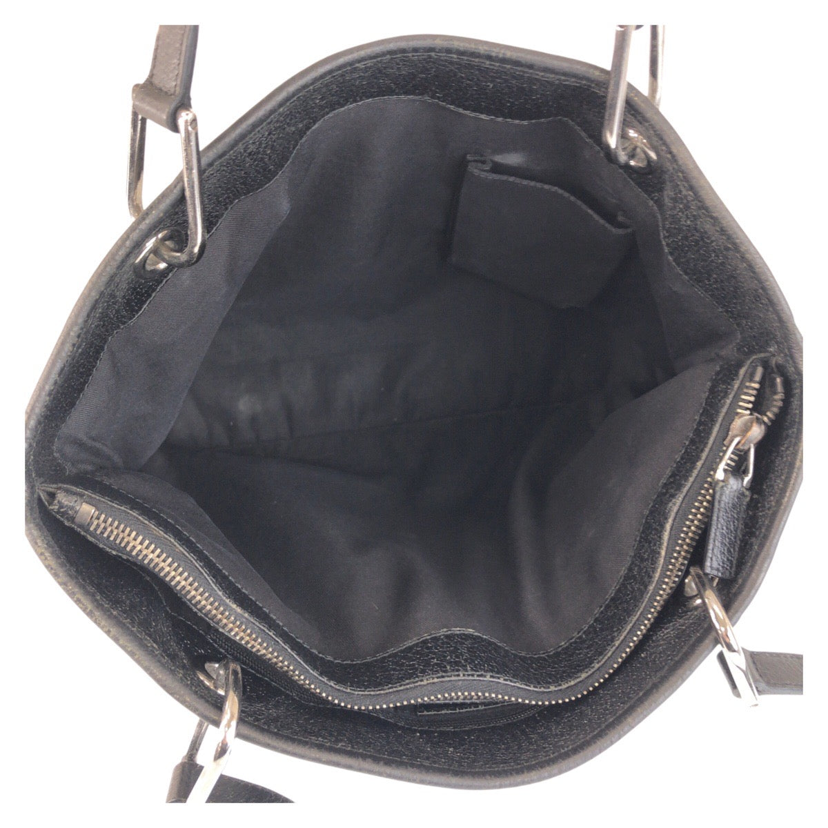 16495
GUCCI グッチ ブラック 黒 シルバー金具 GGキャンバス / レザー 120837 トートバッグ ショルダーバッグ  レディース AB20