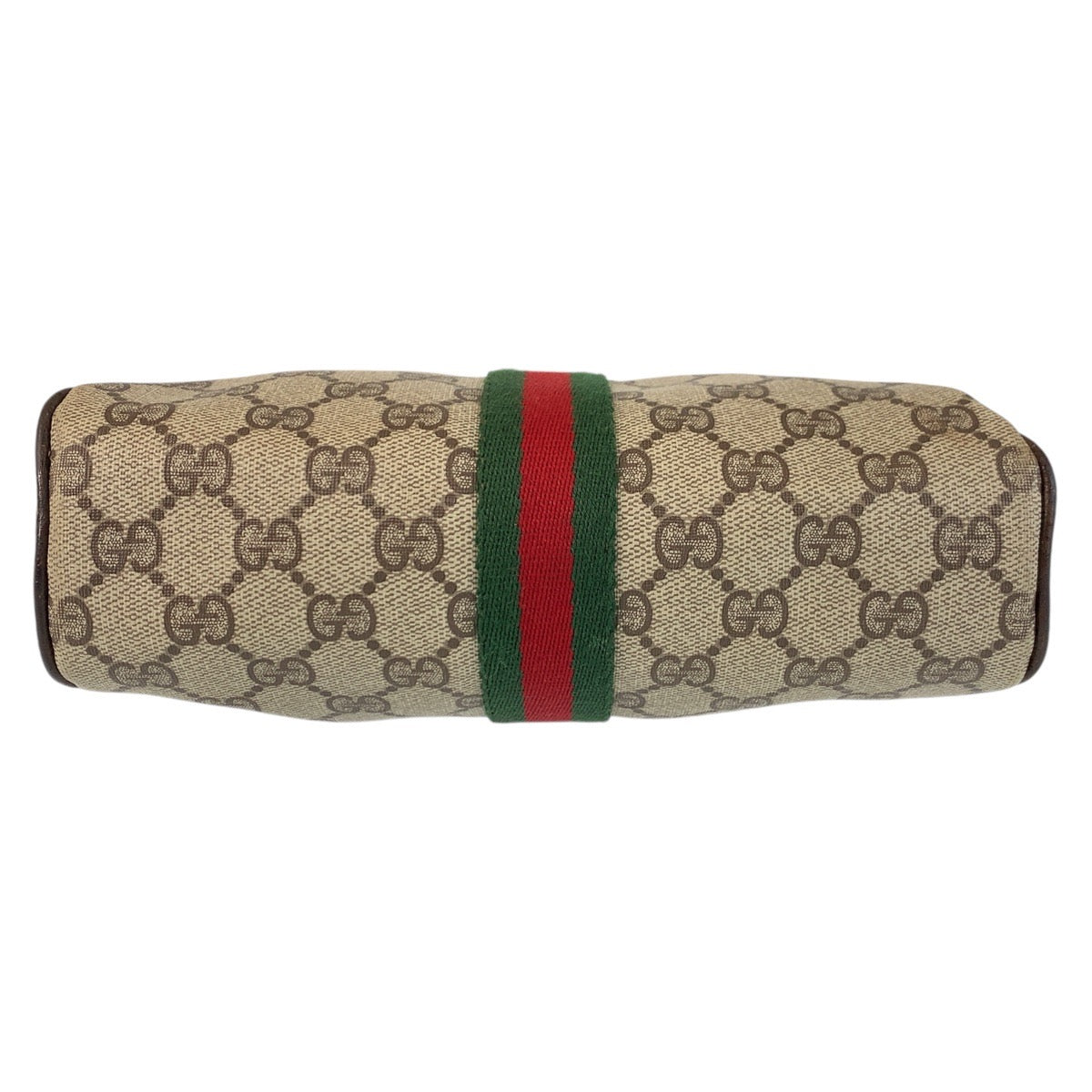 16497
GUCCI グッチ ヴィンテージ シェリーライン オールドグッチ ベージュ ブラウン ゴールド金具 GGスプリームキャンバス / レザー 51 01 3552 ショルダーバッグ ポシェット  レディース AB40