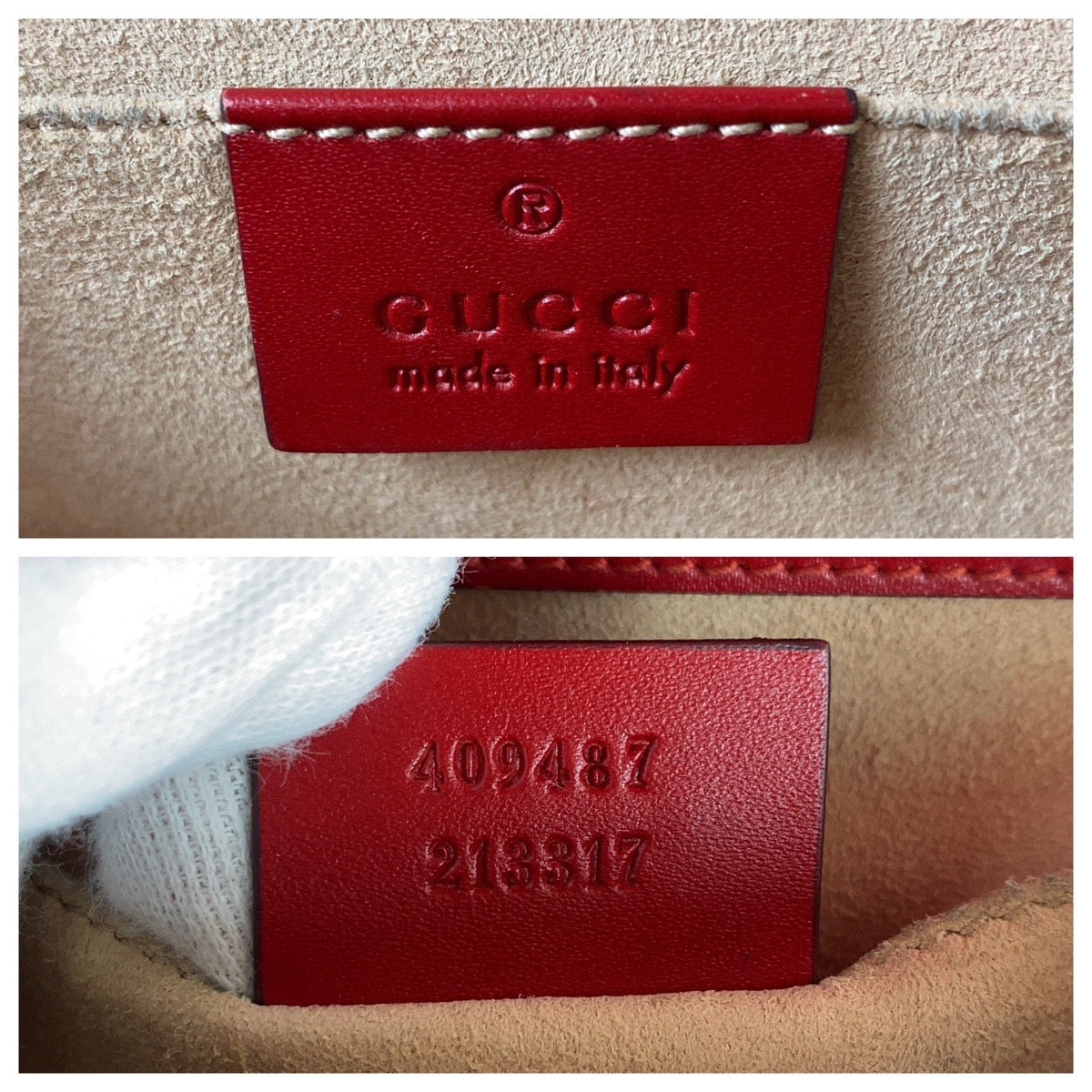 16498
GUCCI グッチ グッチシマ パドロック レッド 赤 ゴールド金具 レザー 409487 ショルダーバッグ ポシェット  レディース A73