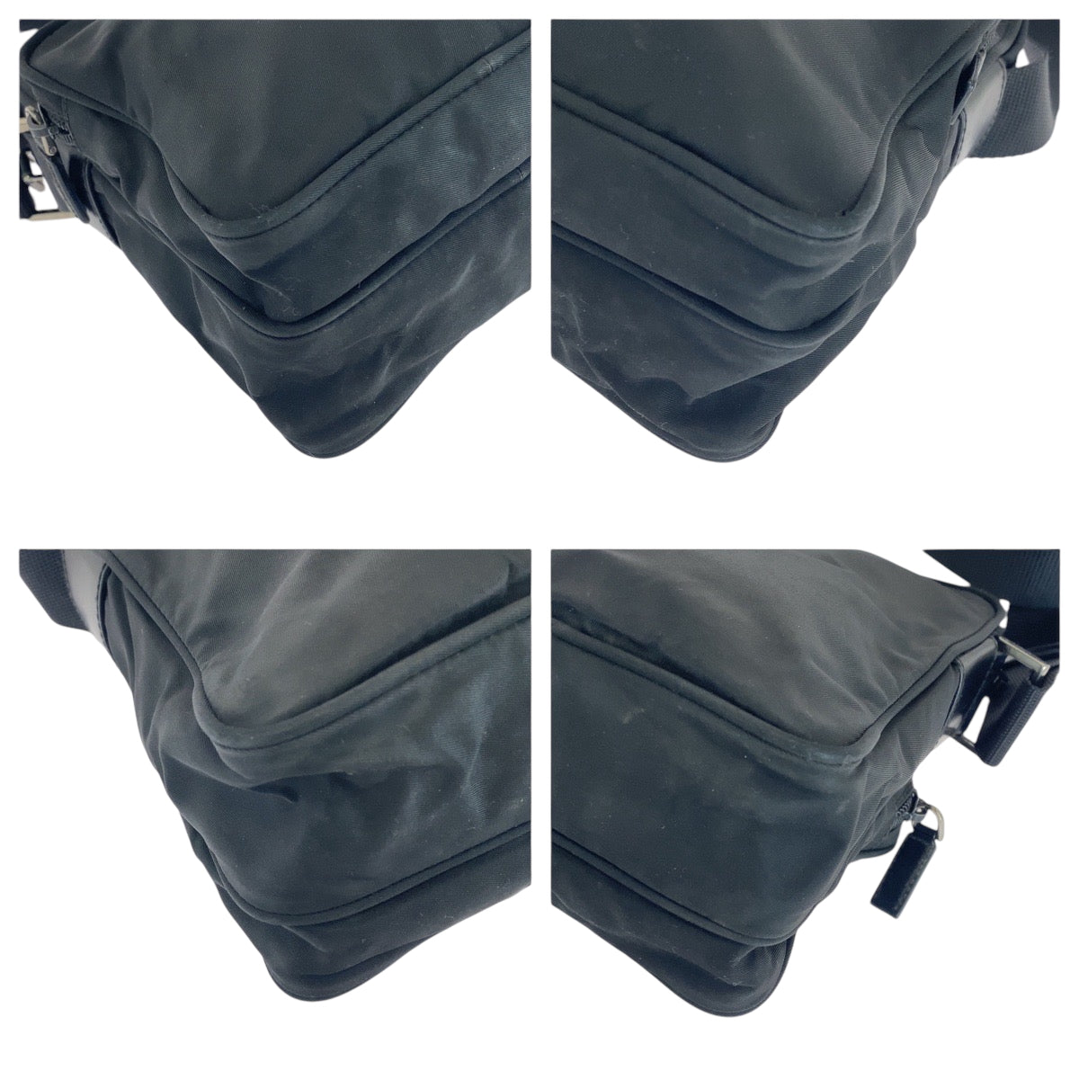 16499
PRADA プラダ テスート 三角ロゴプレート ブラック 黒 シルバー金具 ナイロン BT0169 ショルダーバッグ ポシェット  メンズ ABP40